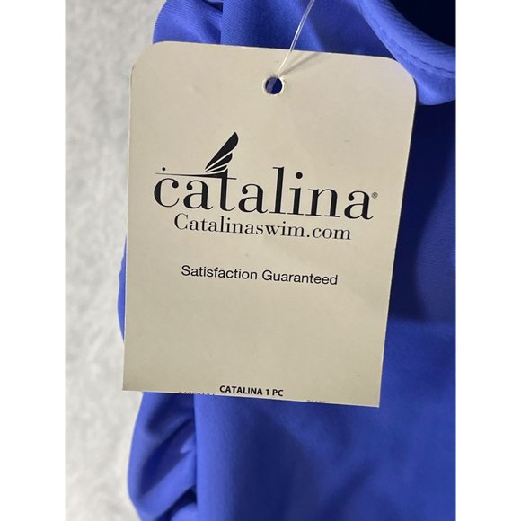 Catalina Womens Medium 8-10 One-Piece Swimsuit Padded Bra Purple - Picture 3 of 8